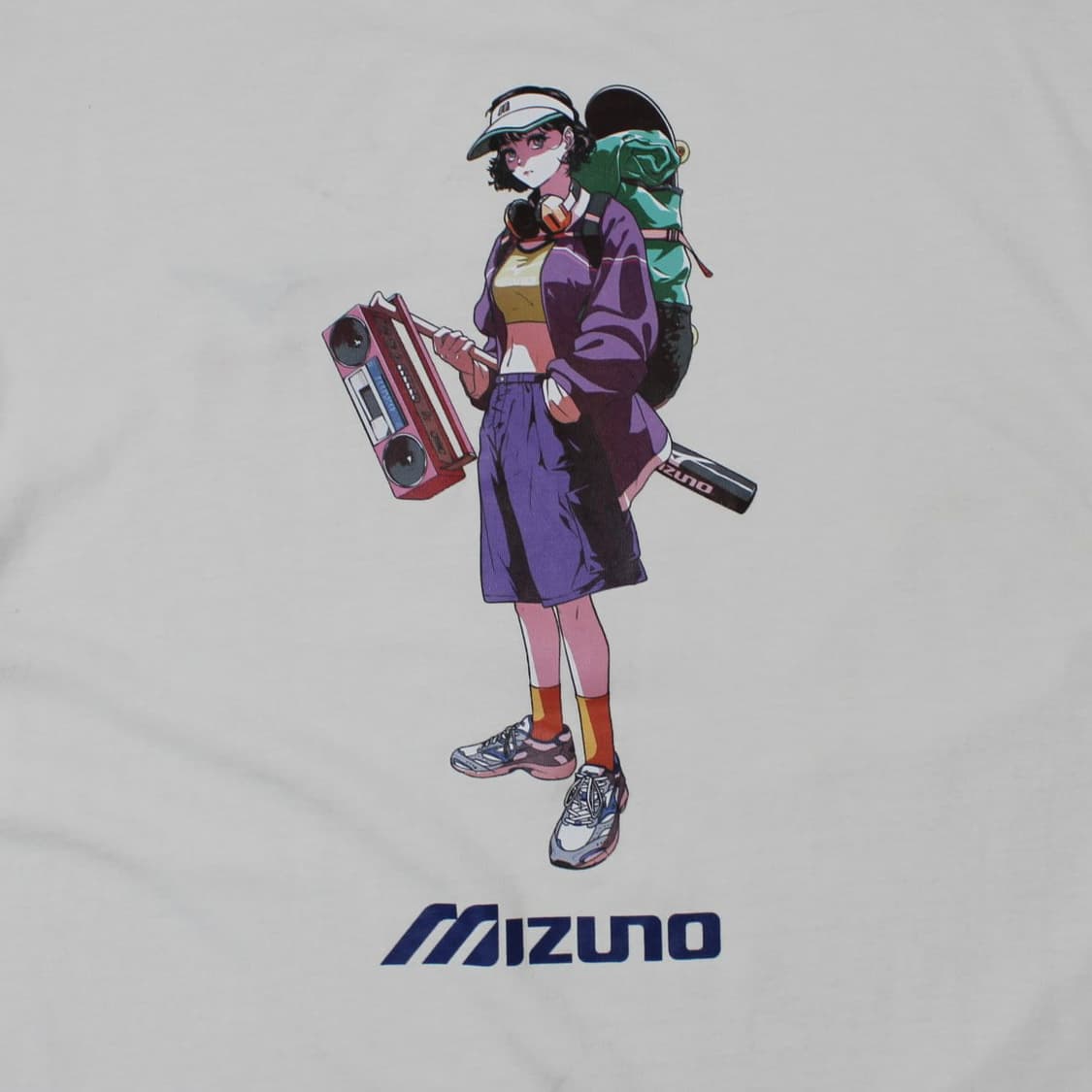 미즈노 백 프린팅 화이트 반팔 상품이미지4