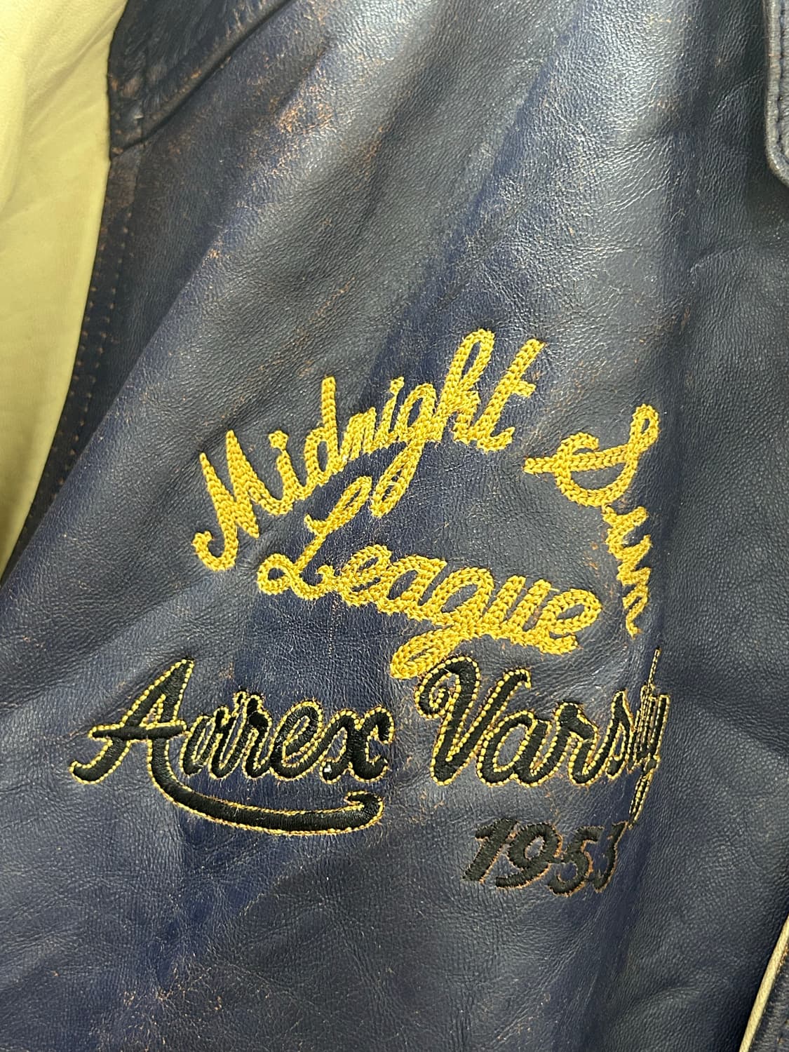 90s 아비렉스 미드나잇 선 리그 바시티 자켓 상품이미지2