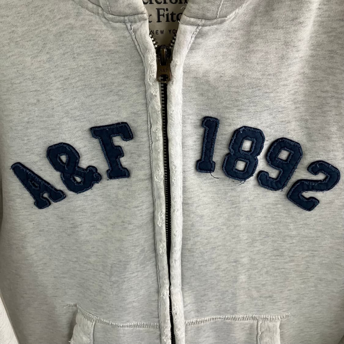 아베크롬비 멜란지 그레이 후드집업 M 상품이미지4