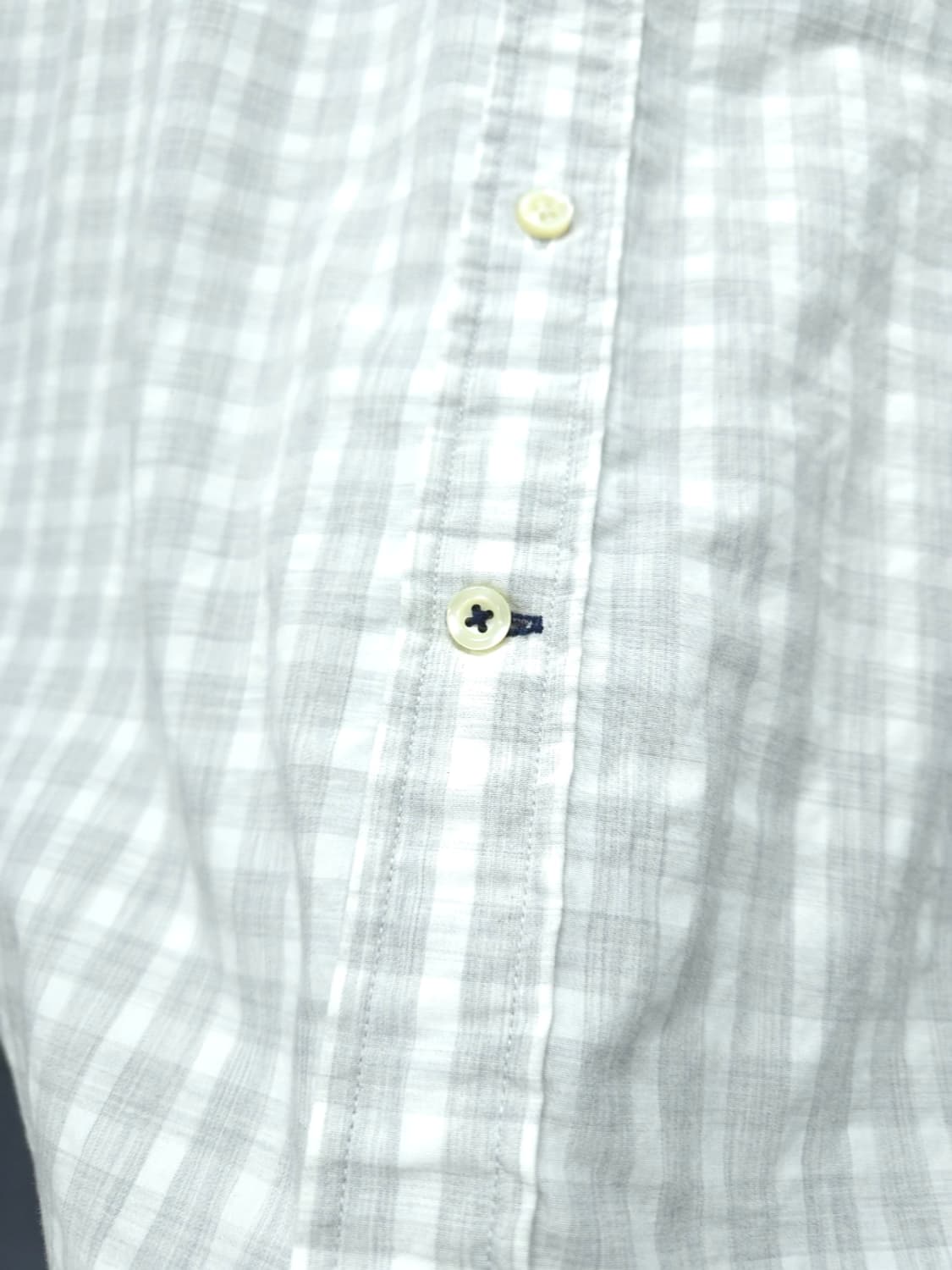 타미힐피거 화이트 그레이 체크 긴팔 셔츠 상품이미지6