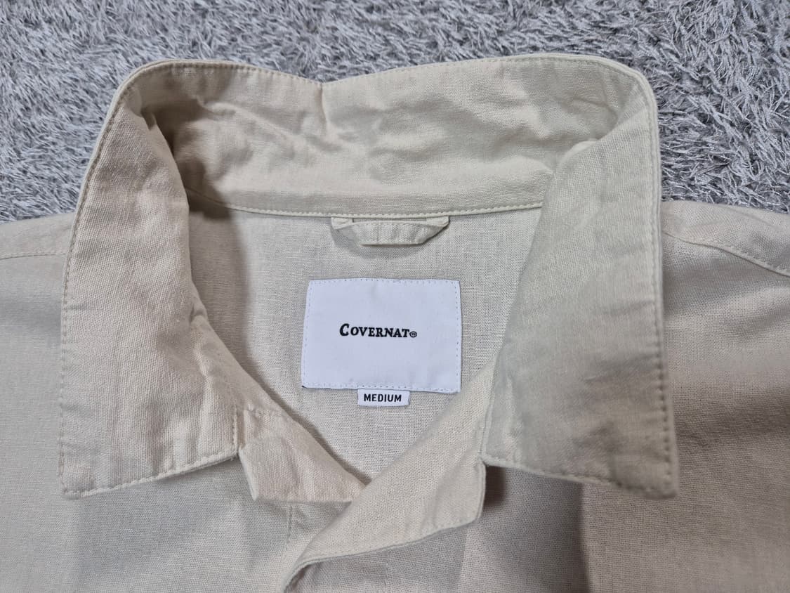 커버낫 남성 린넨 반팔 카라 셔츠 M 상품이미지3