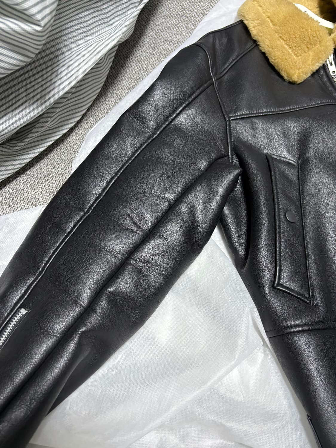 알렌느 시어링 자켓 무스탕 상품이미지3