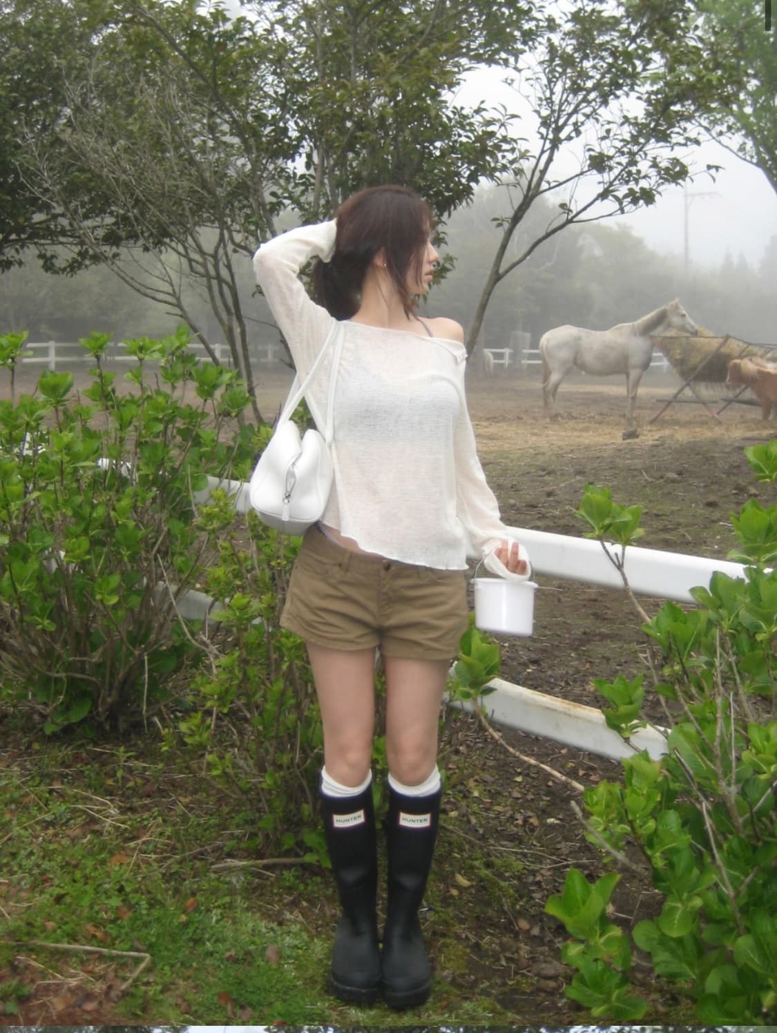 아워캐비넷 ditto cotton pants 숏팬츠 블랙 S 상품이미지2