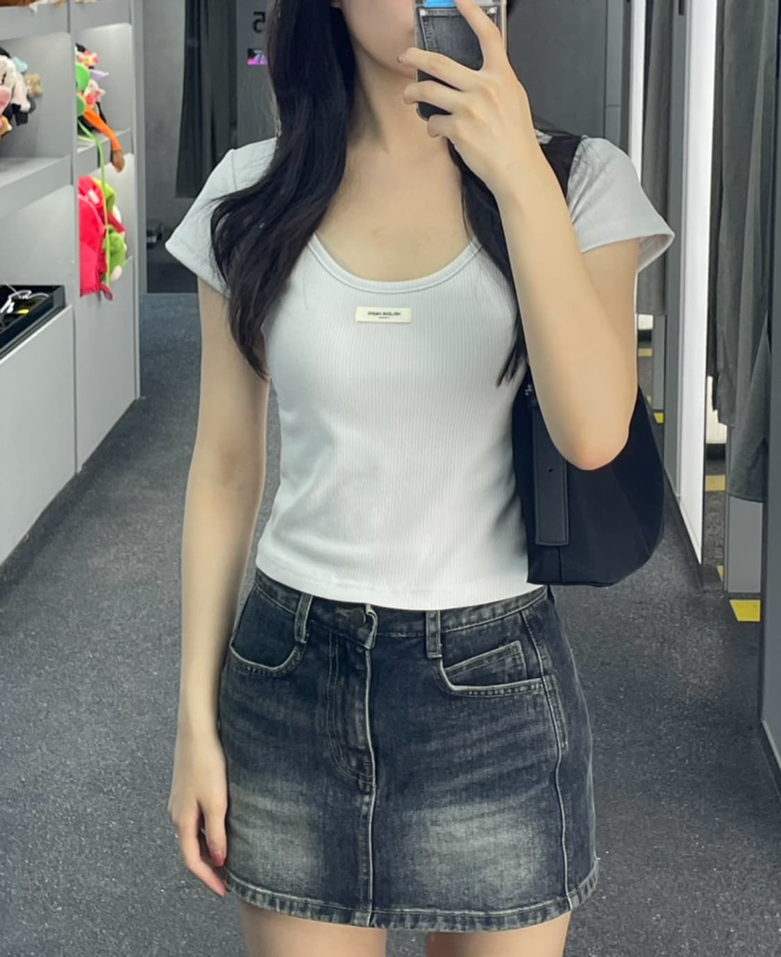 헬레네파리스 리브드 하프 슬리브 밀크 상품이미지2