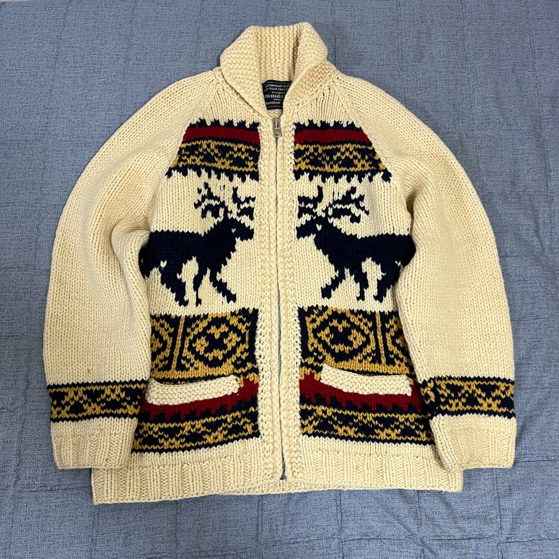 [L] 코위찬 니트 집업 상품이미지1