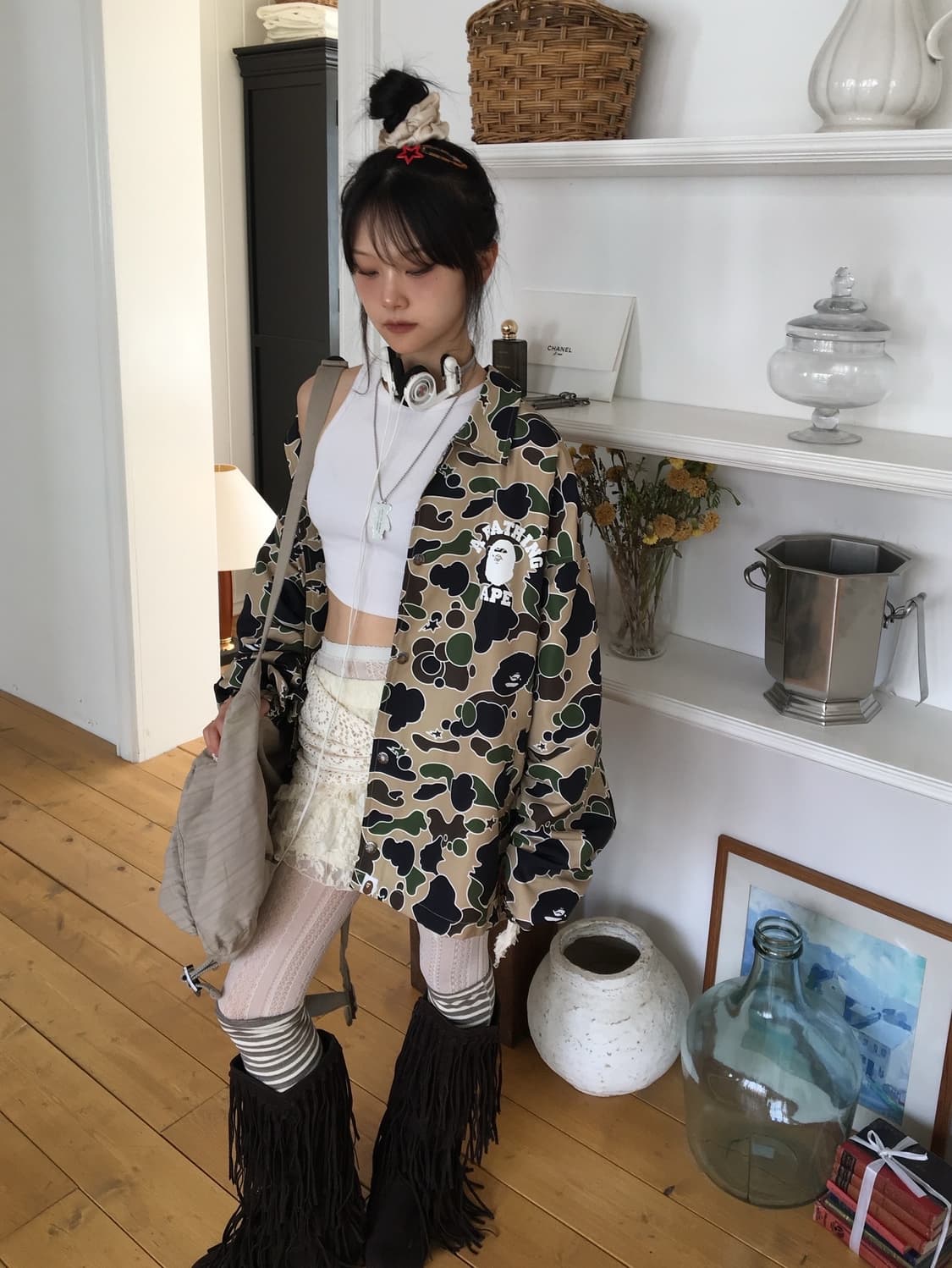 베이프 황계 스타 카모 자켓 상품이미지3