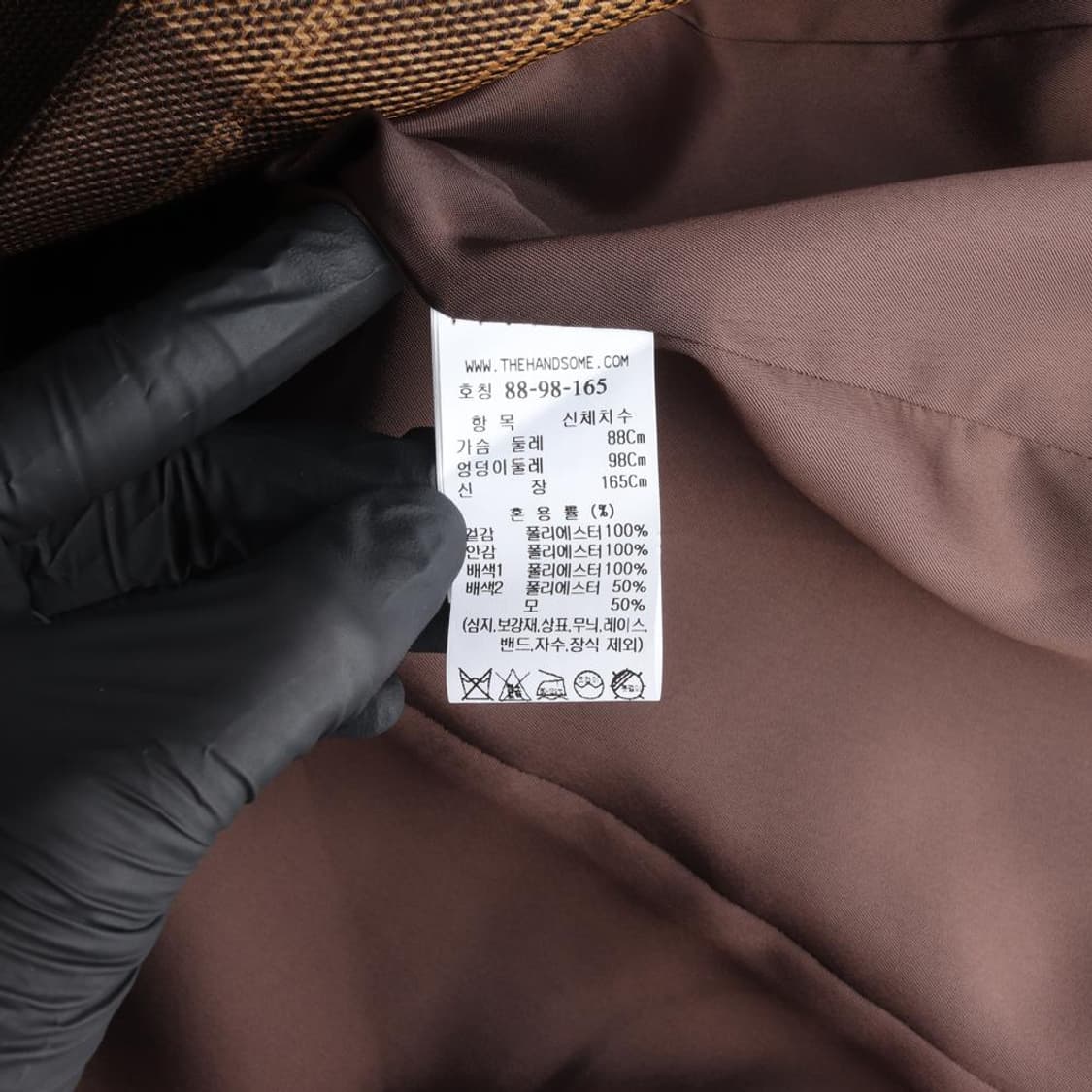 [M]타임 브라운 체크 울 블레이저 싱글브레스티드재킷
 상품이미지7