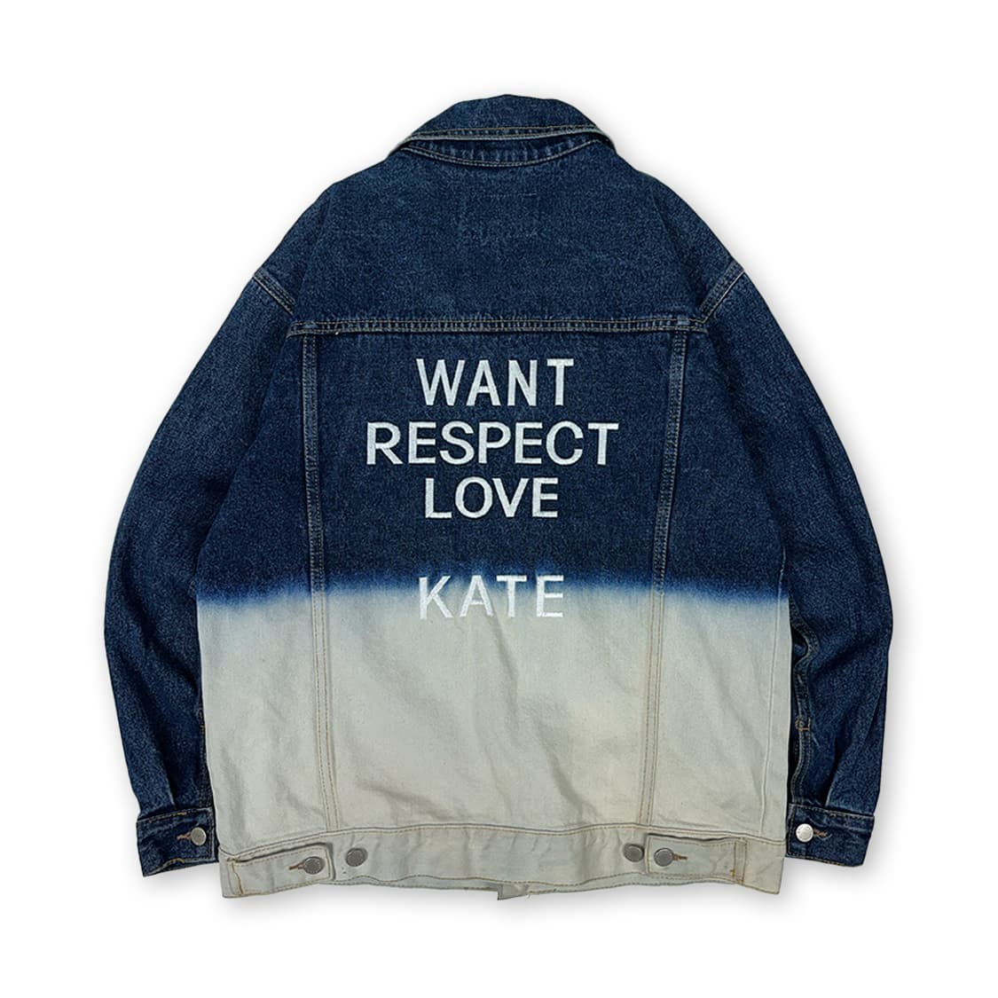 앤더슨벨 레터링 투톤 데님 자켓 상품이미지2