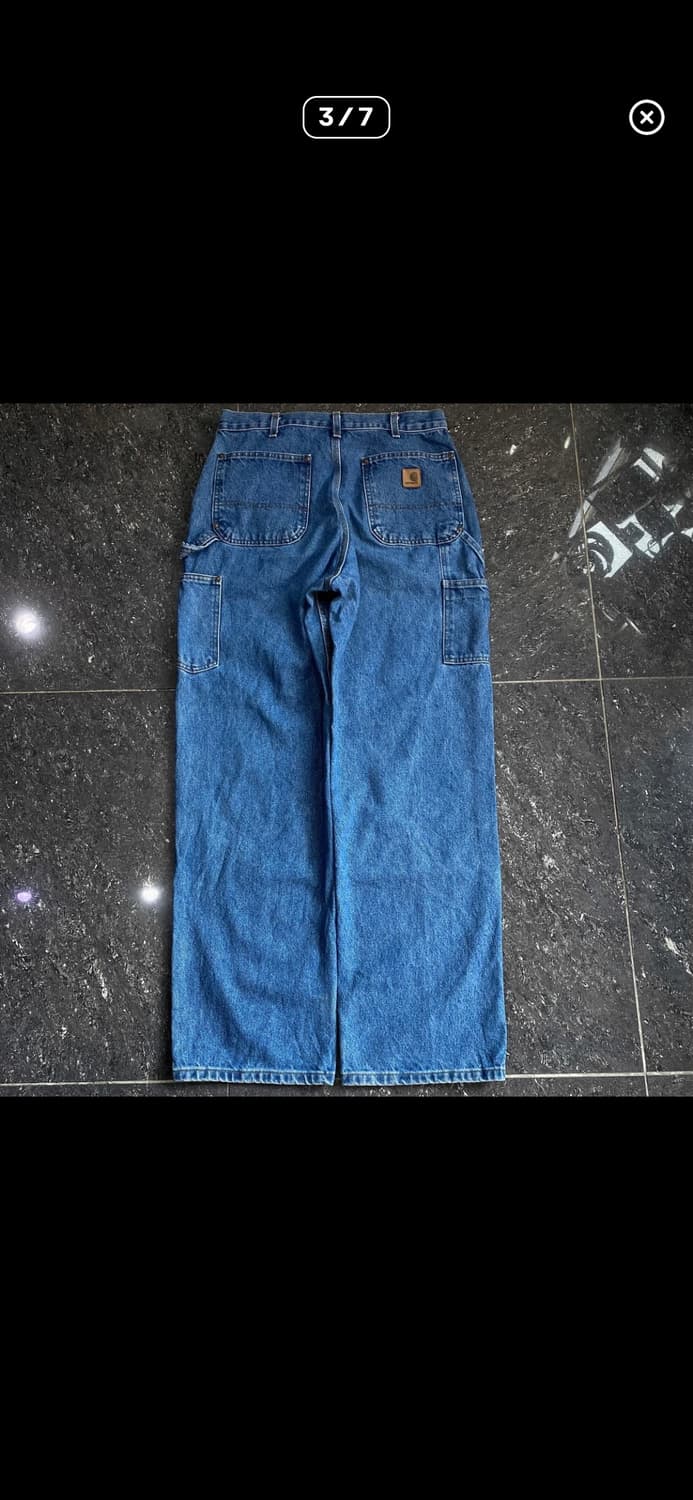 칼하트 OG 더블니 카펜터 와이드 데님 워크팬츠 상품이미지2