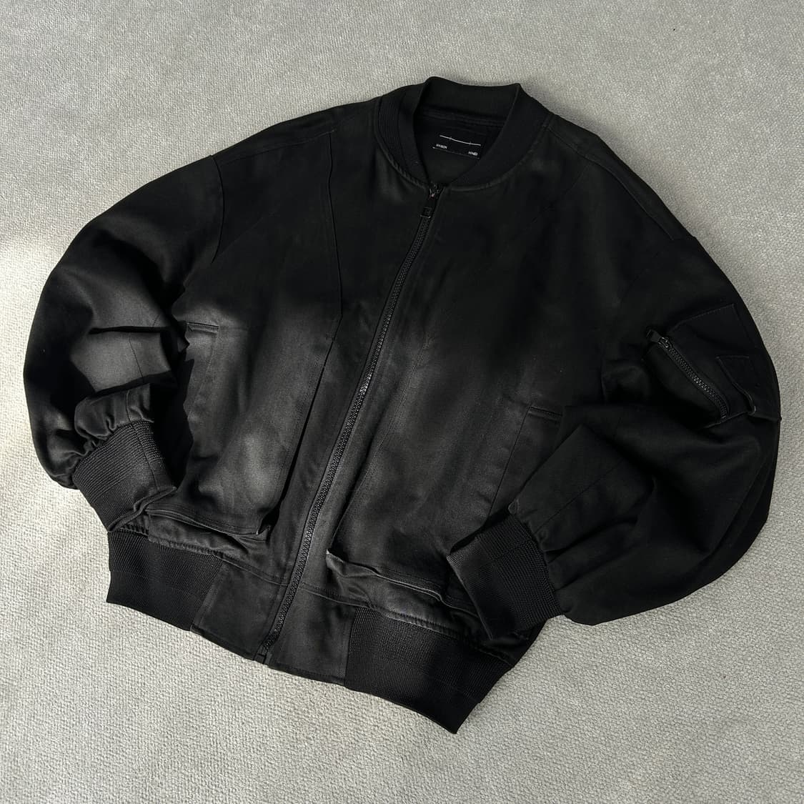 메종미네드 블랙 MA-1 봄버 자켓 상품이미지1