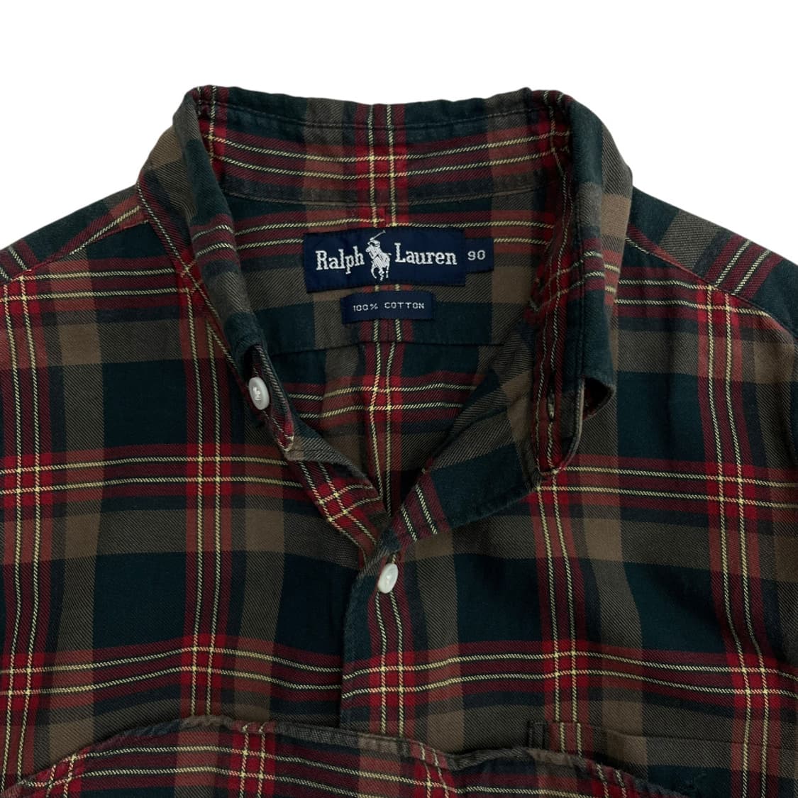 폴로 랄프로렌 그린포니 포켓 타탄체크 셔츠 90 상품이미지5