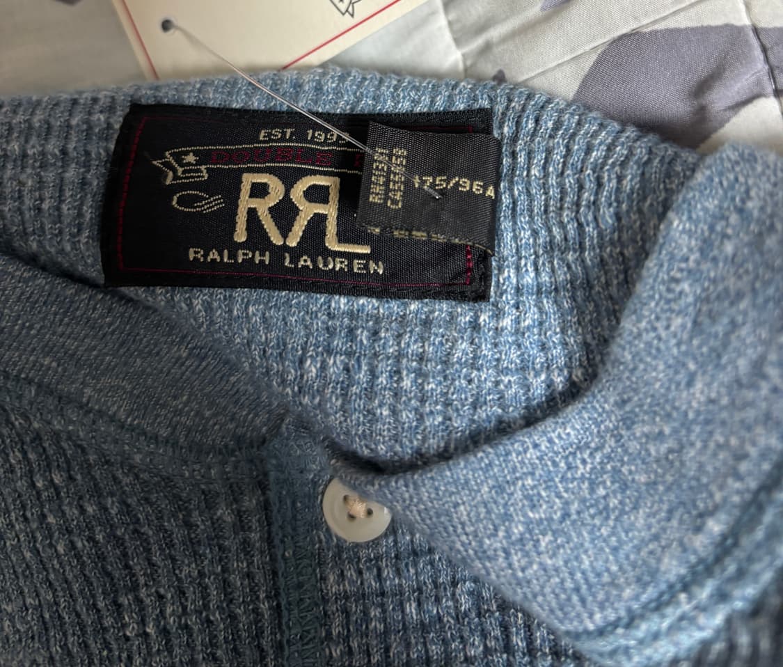 (새상품) 더블알엘 와플 헨리 니트 M 상품이미지2