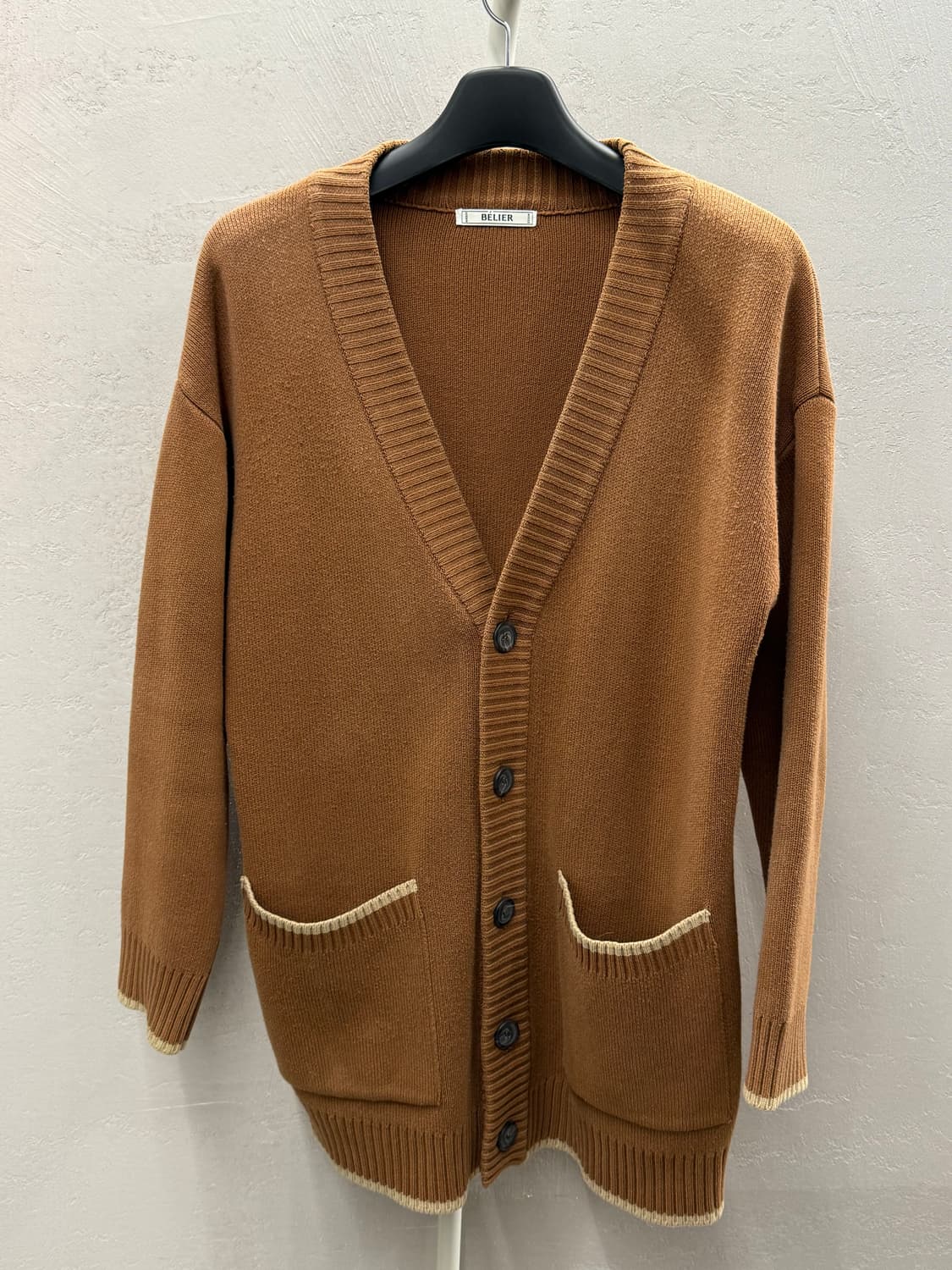 BELIER 벨리에 오버핏 가디건 브라운 M 상품이미지2