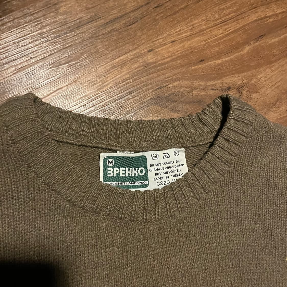 셔틀랜드 울 100% 자카드 니트 스웨터 상품이미지4