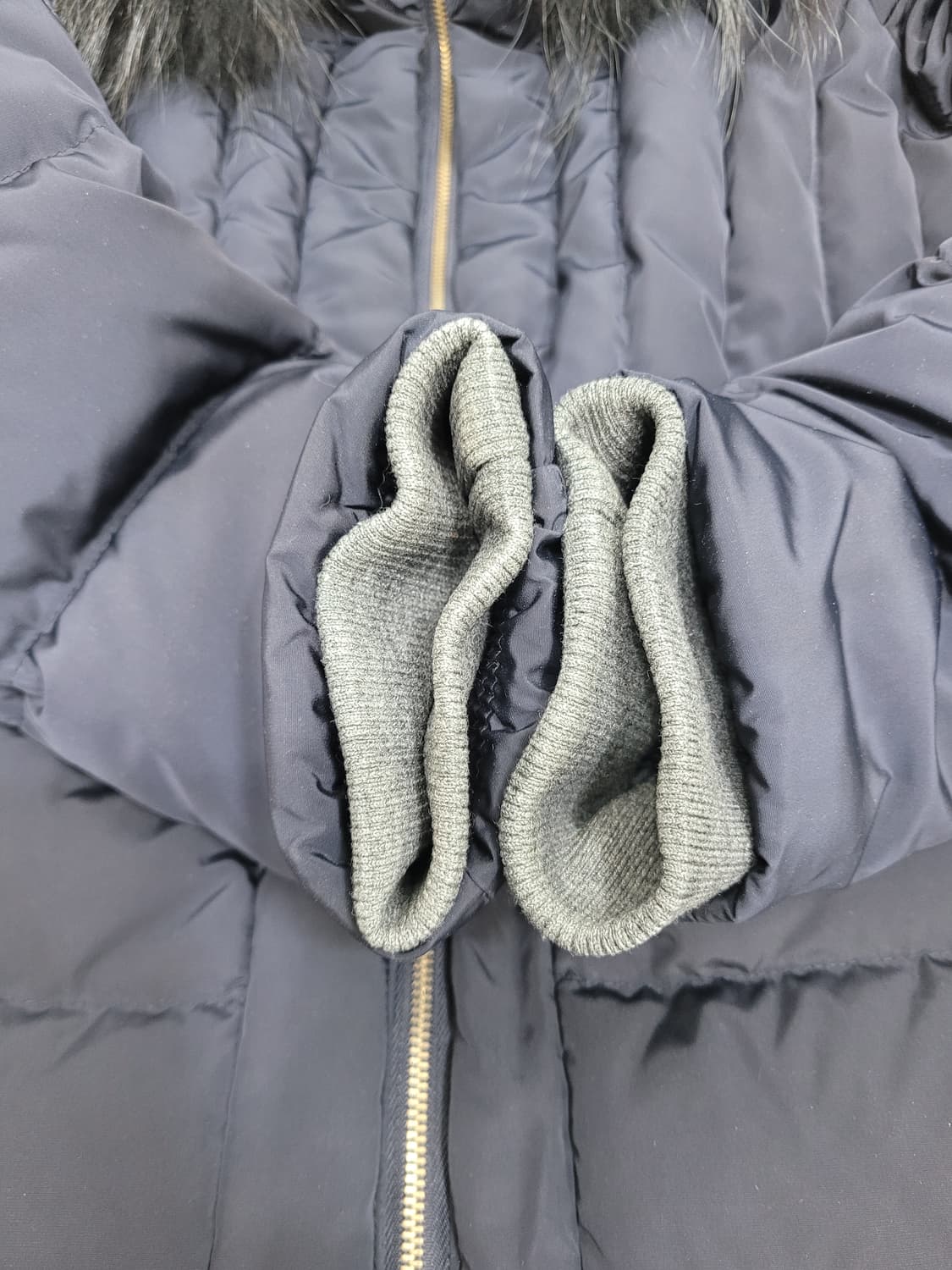 FANTOM 팬텀 라쿤퍼 후드 다운 롱 패딩 / 여 95 네이비
 상품이미지7