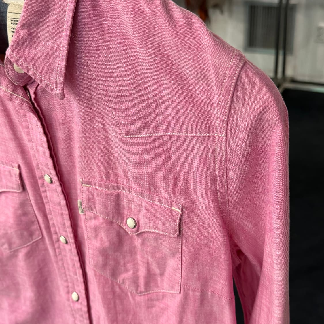 [M] 리바이스 웨스턴셔츠 핑크 상품이미지3