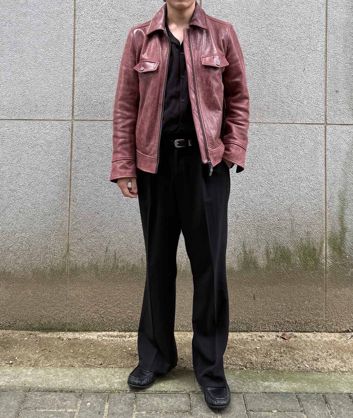 렉토 스타일 소가죽 자켓 상품이미지2