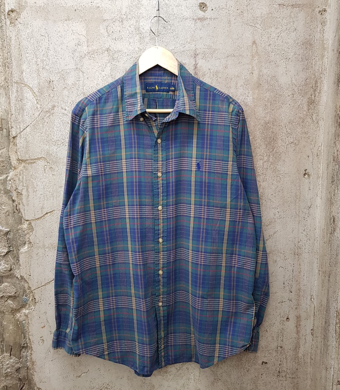 폴로 랄프로렌 코튼 체크 셔츠 L 사이즈 상품이미지1