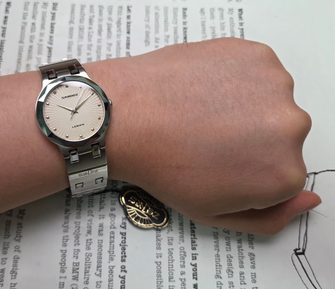 데드스탁] 빈티지 산도즈 르비엔 텅스텐베젤 입체판 칼침핸즈 쿼츠 남성용
 상품이미지9