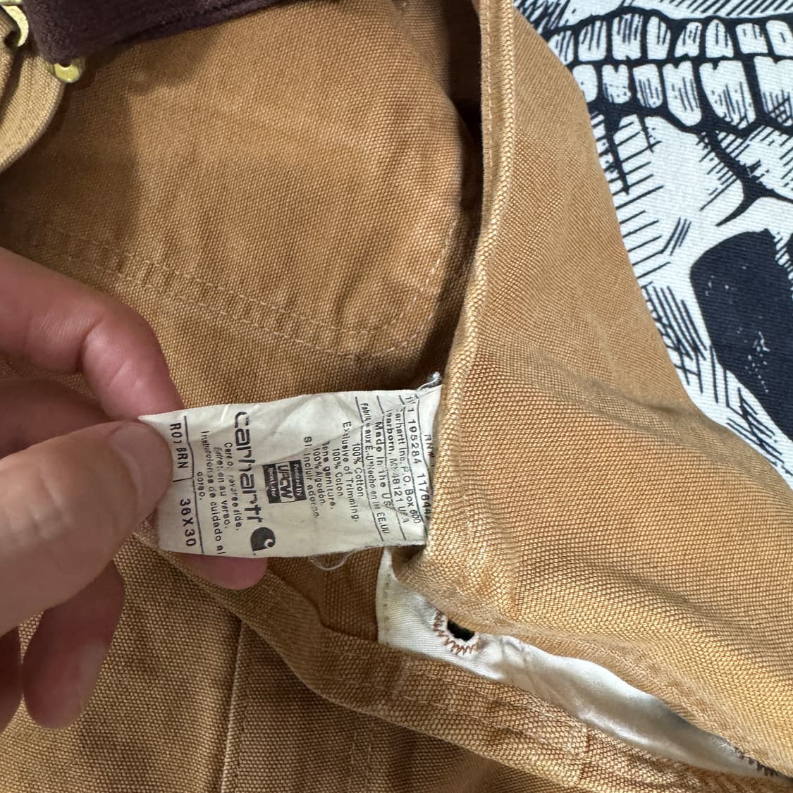 칼하트 멜빵바지 36X30  상품이미지3