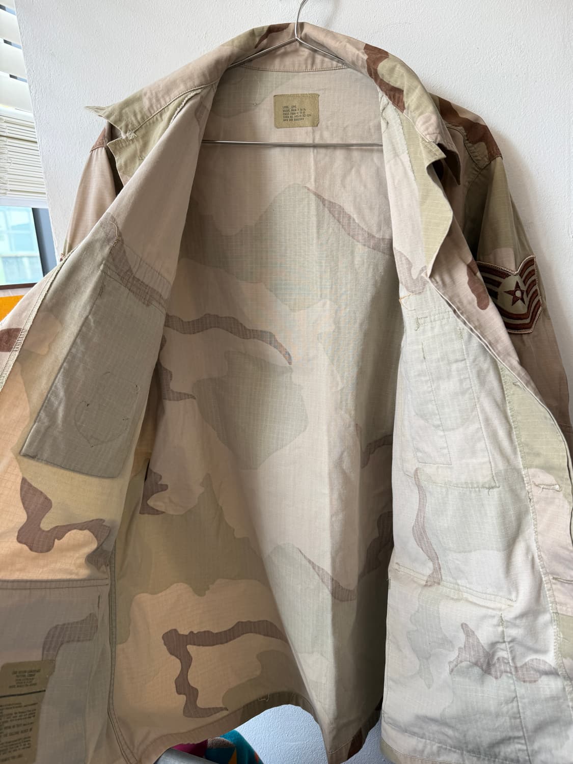 U.S. AIR FORCE 데저트 카모 DCU 컴뱃코트 97년 L/L  상품이미지3