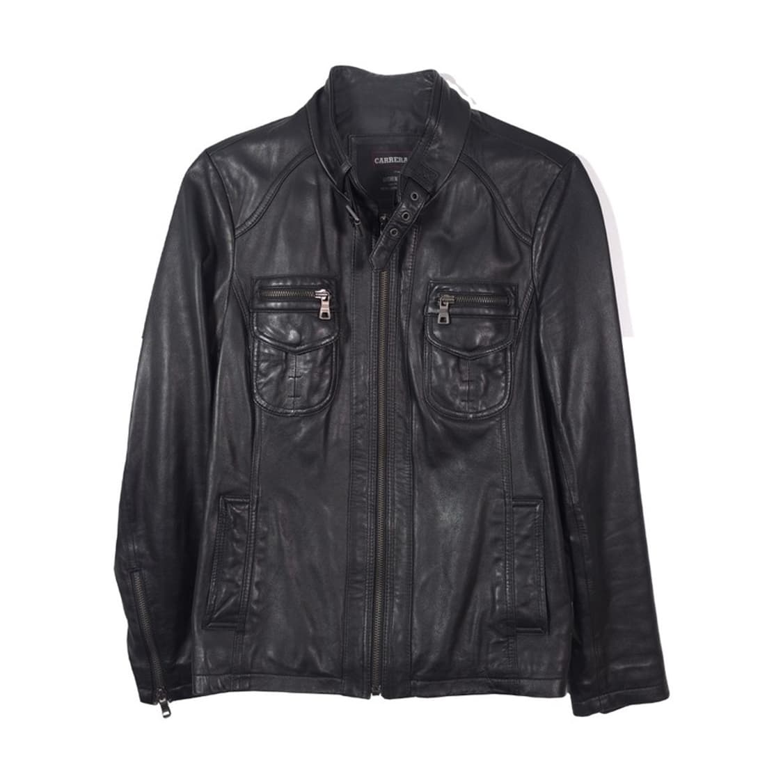 카레라 이탈리아 천연 양가죽 차이나카라 레더 자켓 상품이미지1