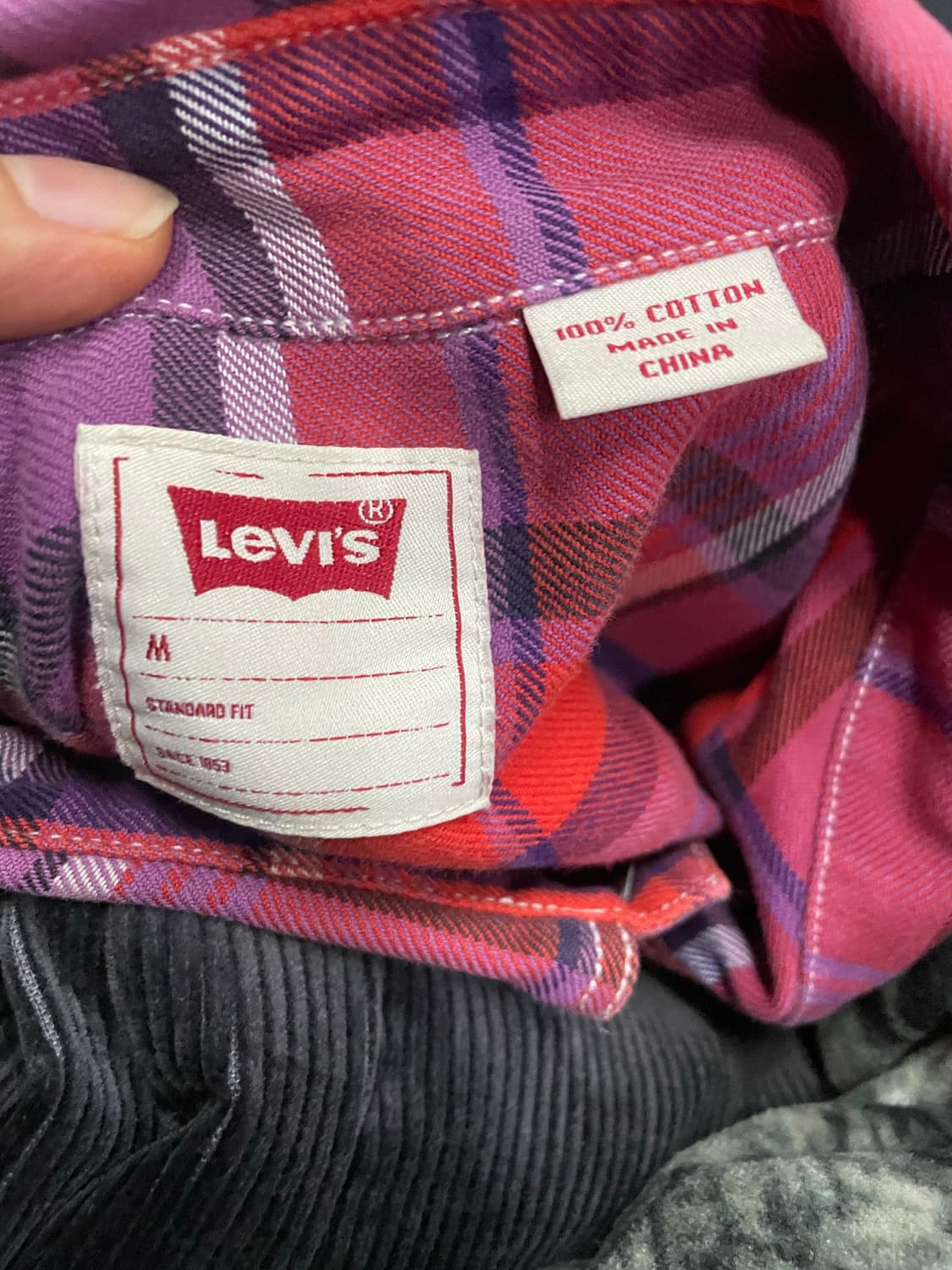 리바이스 더블 포켓 체크남방 m 상품이미지2