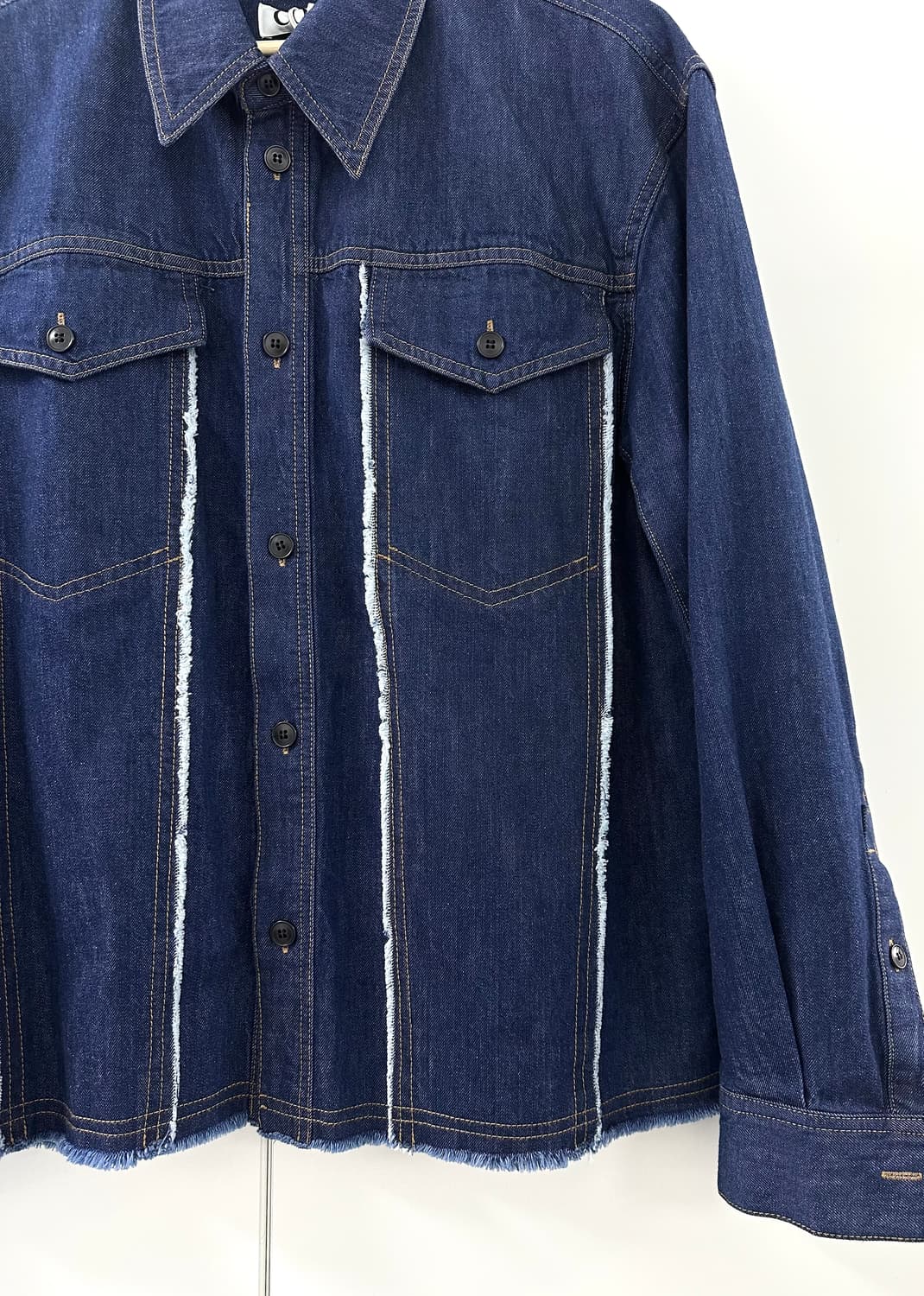 COOR 데님 컷오프 크롭 셔츠 (인디고, M/새상품) 상품이미지3