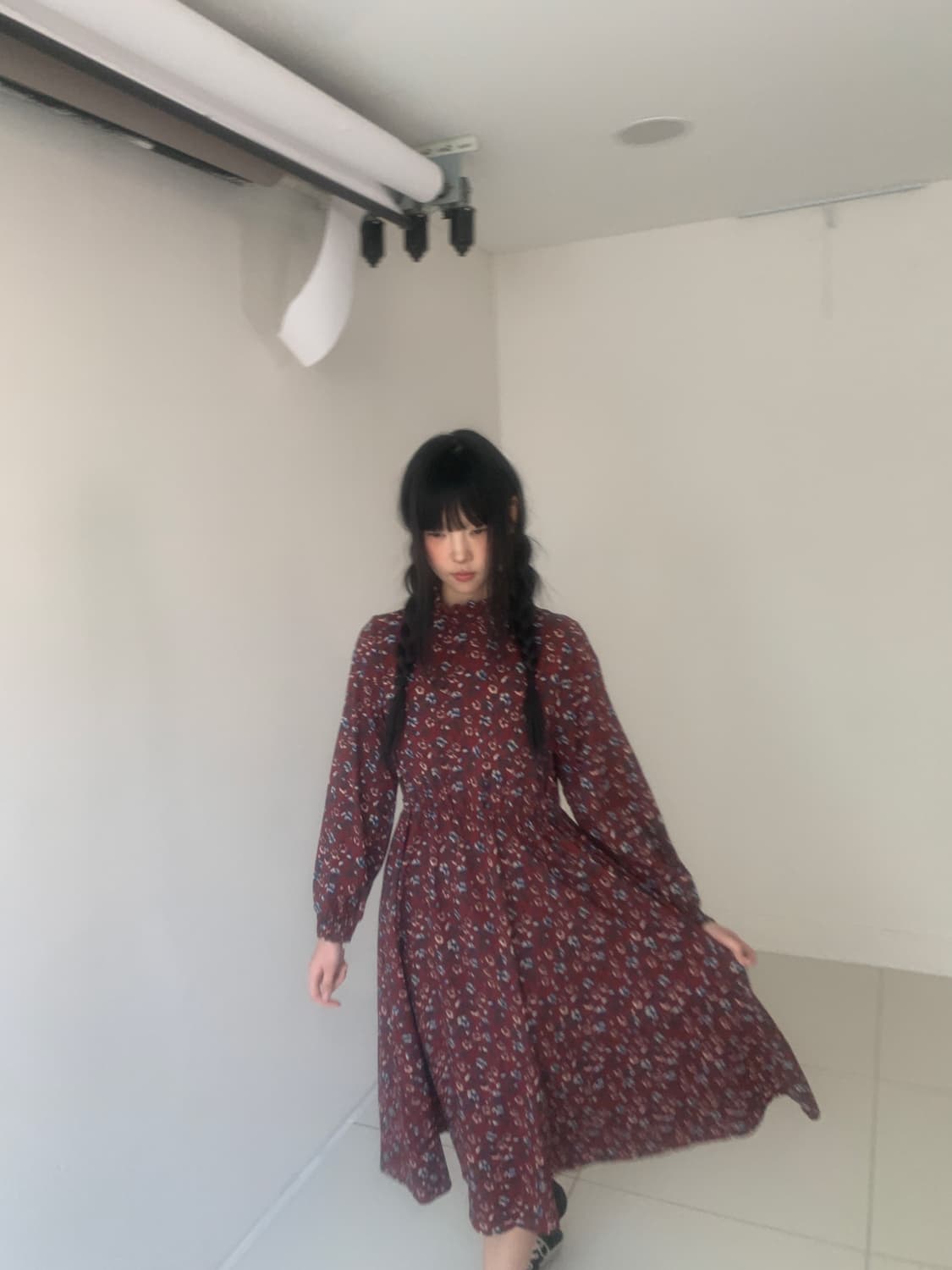 Oriental highneck floral dress 상품이미지6
