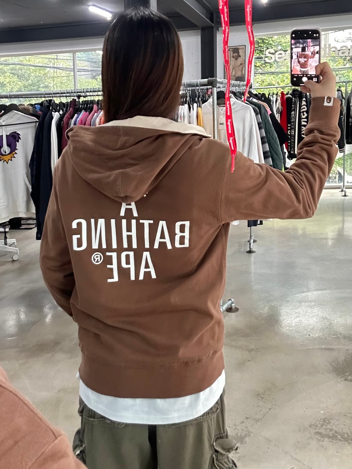 베이프 93스타 리버시블 초코바닐라 후드집업 상품이미지2