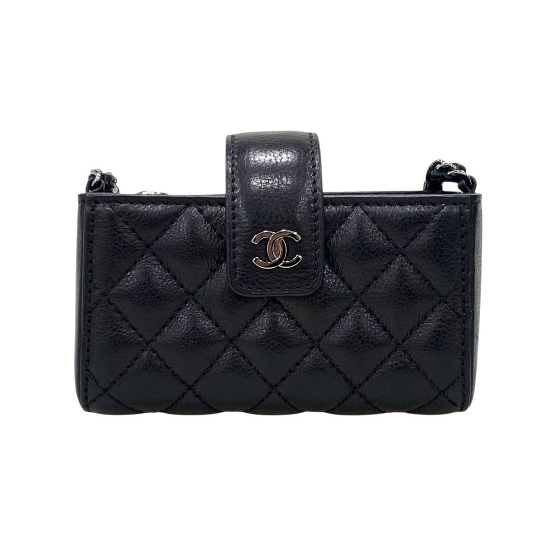 샤넬 퀼팅 캐비어 CC 은장 미니 폰홀더백 상품이미지1
