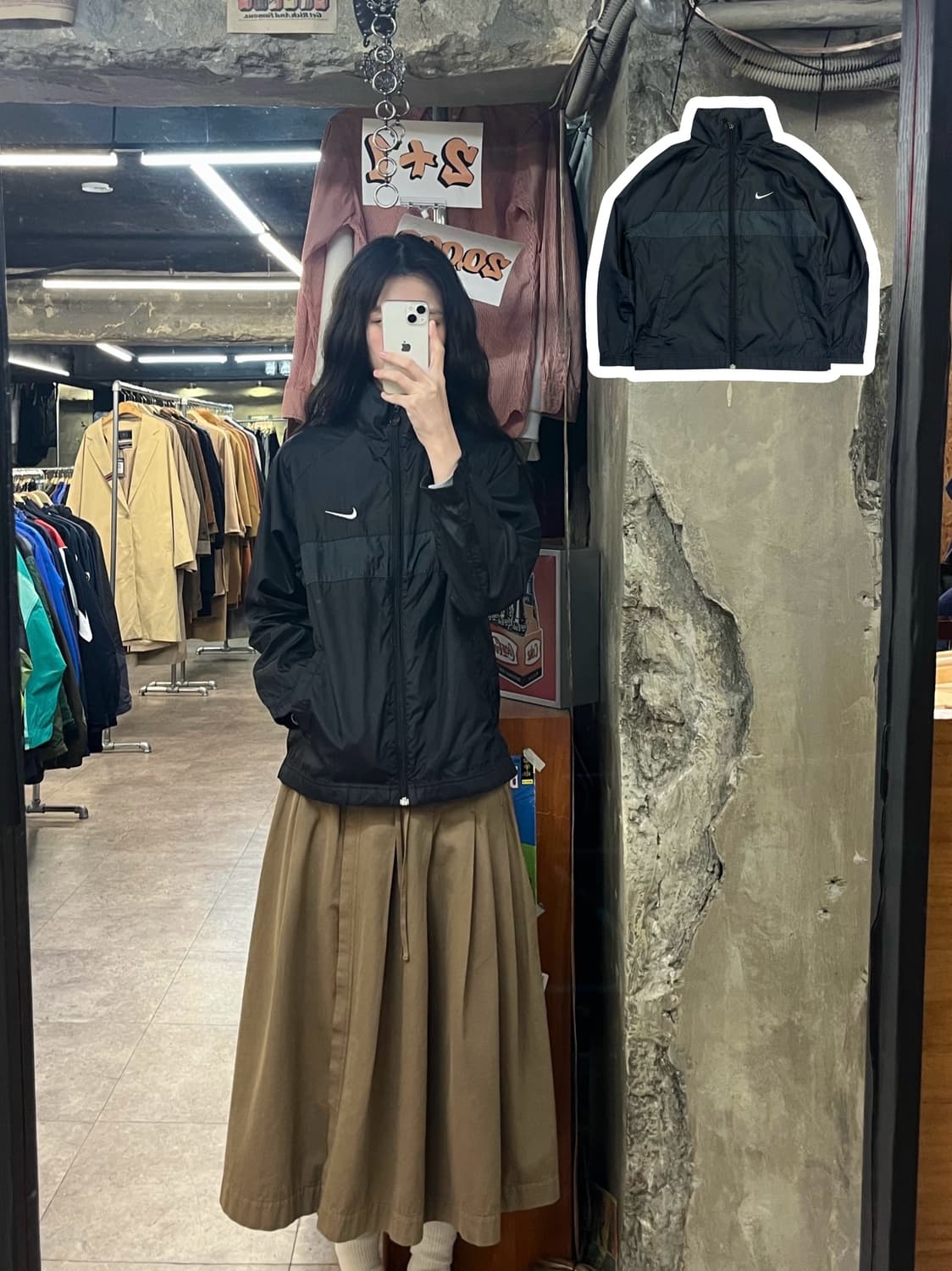 나이키 배색 바람막이 블랙 M #csz3402 상품이미지1