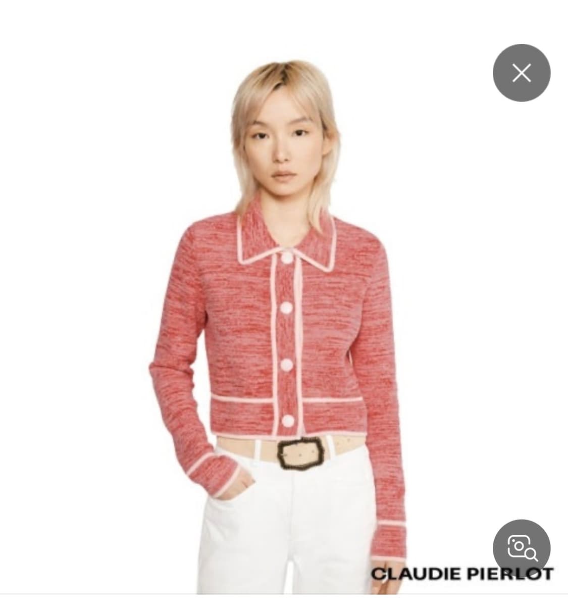 끌로디피에로 핑크색 가디건 상품이미지2