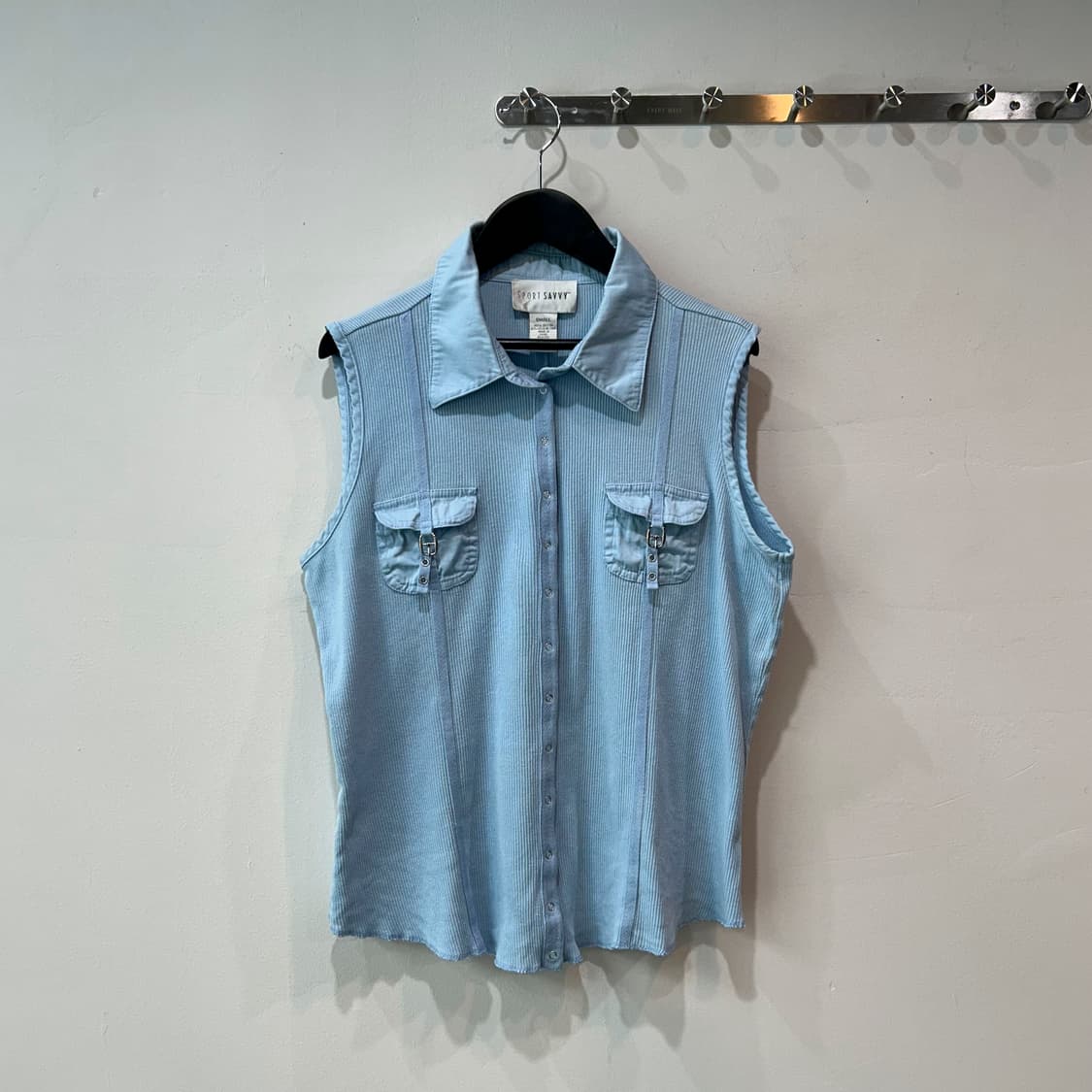 버클 디테일 코튼 베스트 상품이미지3