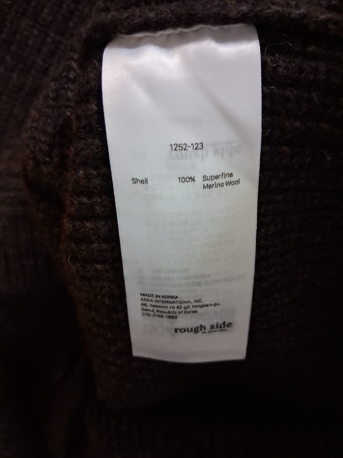 [1] 러프사이드 25fw 브이넥 가디건 (바크) 상품이미지5