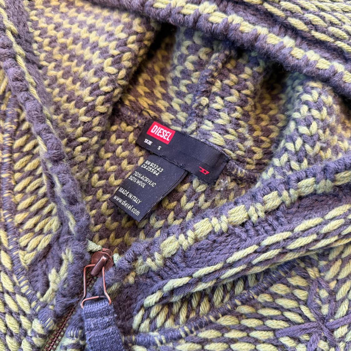 디젤 니트 후드집업 [ 55-66 ] 상품이미지5