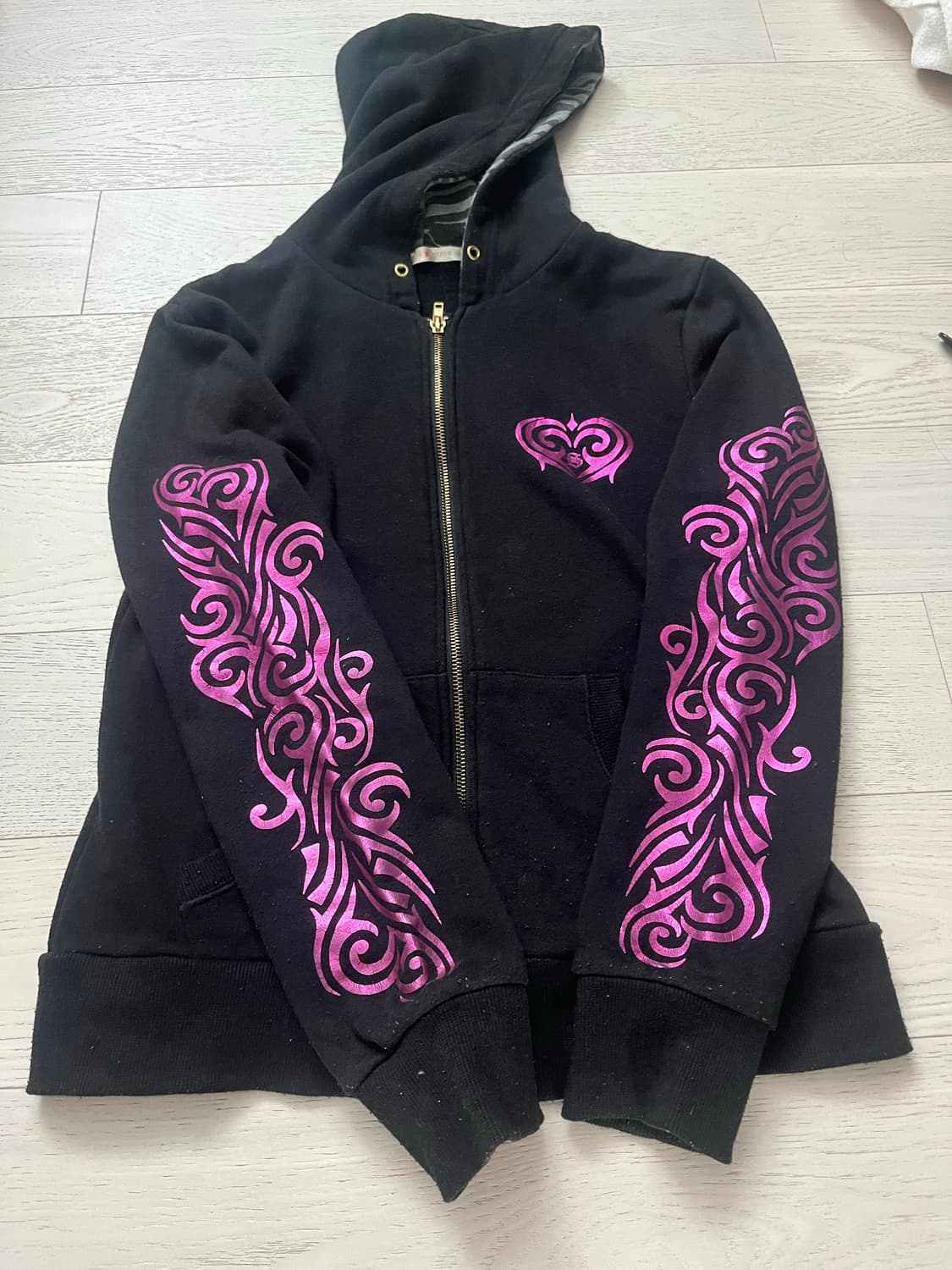 sucure pomme 핑크 날개 후드집업 상품이미지1