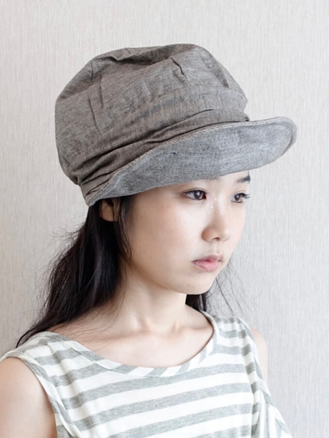 샵페어리 wrinkled wide casquette 모자 상품이미지1