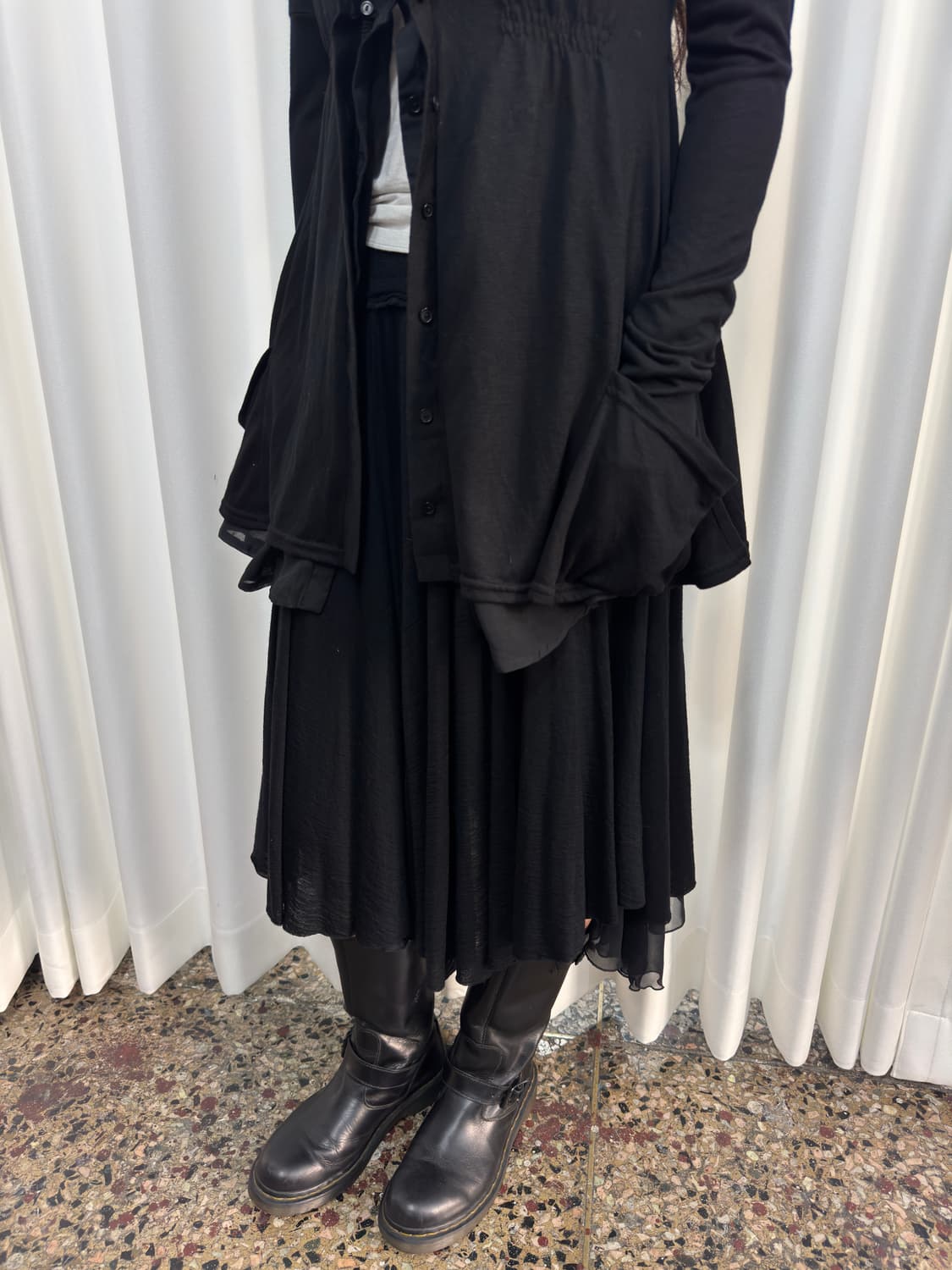 primo valore layered midi skirt 상품이미지3