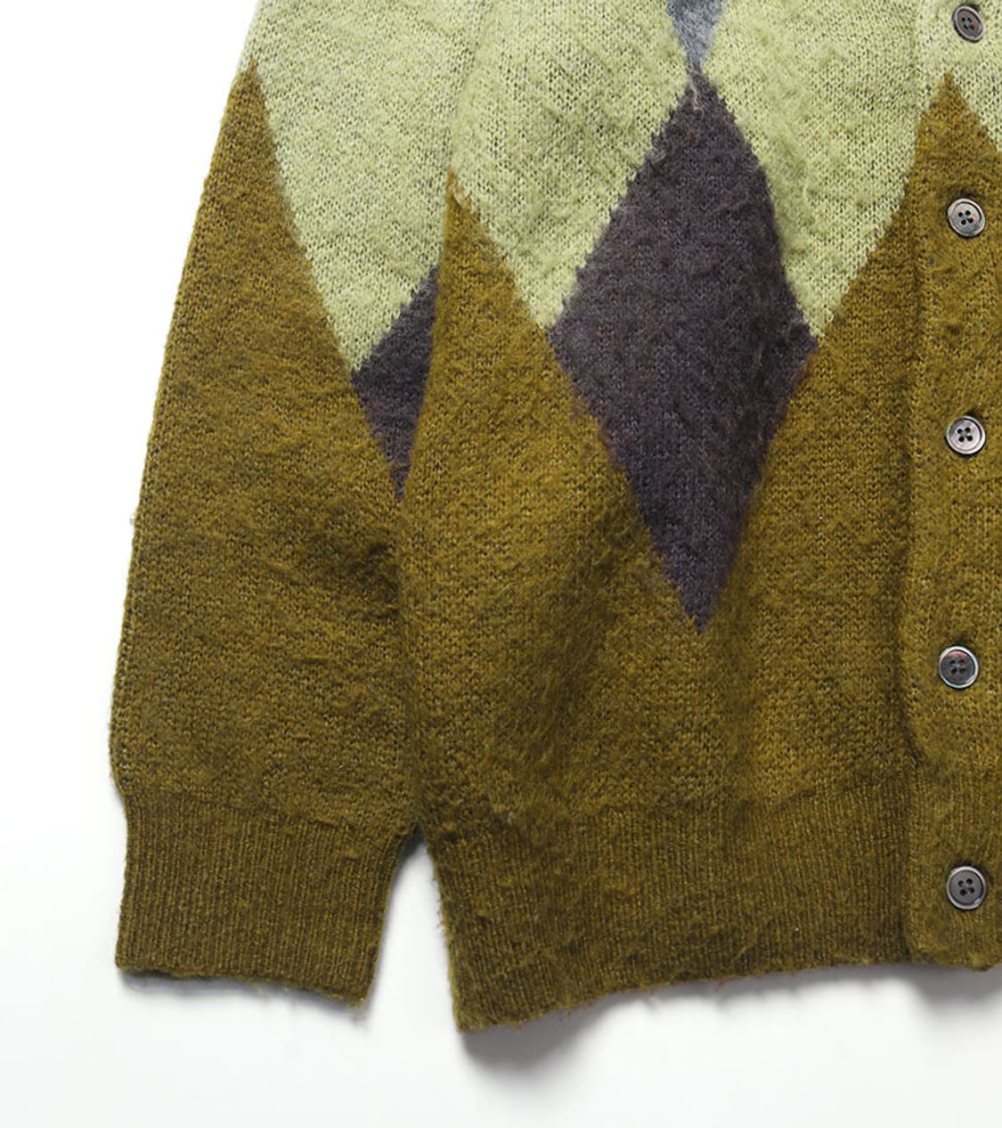 BEAMS - ARGYLE SHAGGY CARDIGAN 상품이미지4