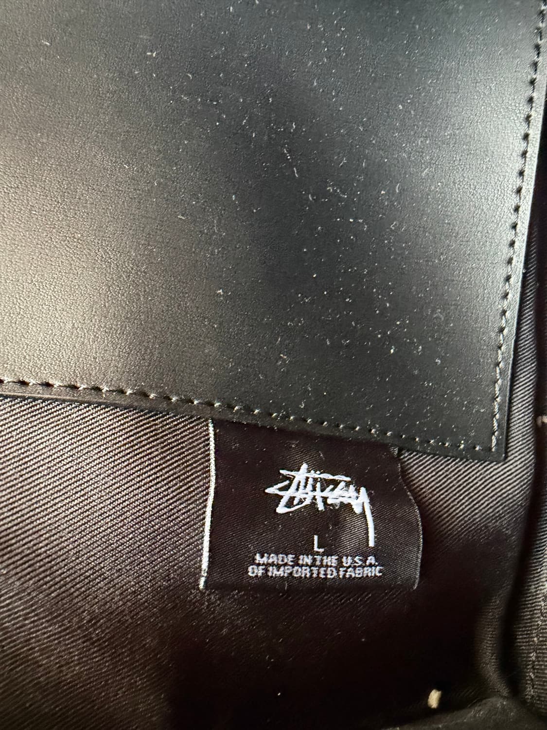 스투시(Stussy) 빈티지 캔버스 토트백 - 화이트/블랙 상품이미지5