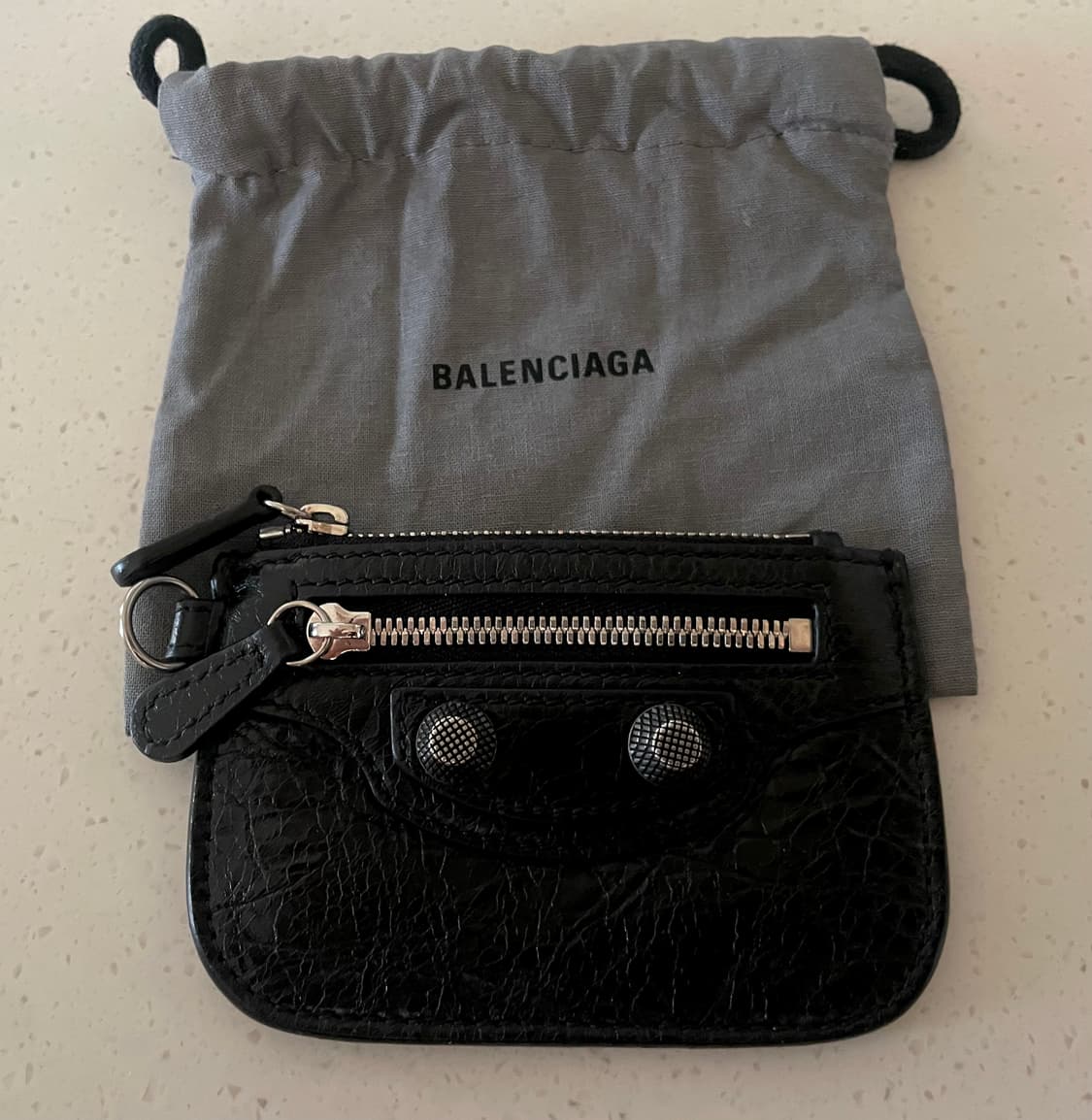 [OS] 발렌시아가 르카골 카드지갑 코인 케이스 블랙 상품이미지1