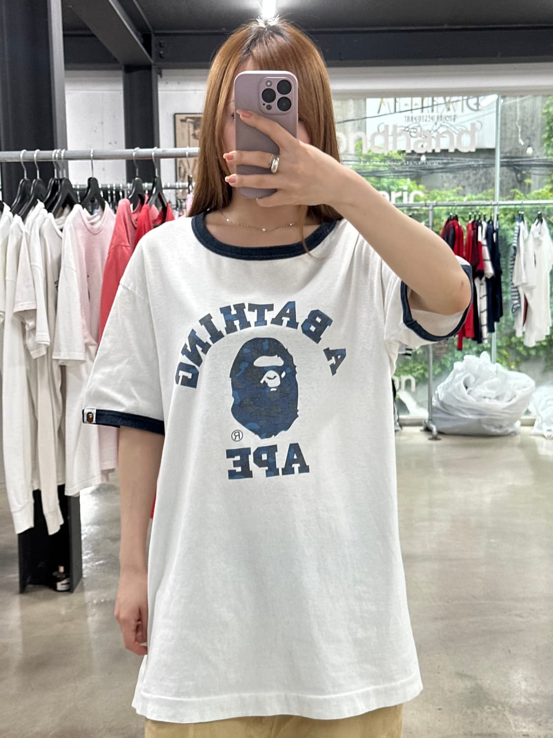 베이프 카모사루 스펠아웃 반팔 링거티 청계 상품이미지1
