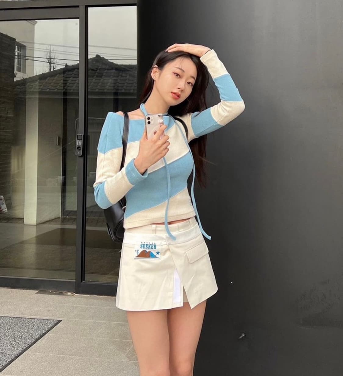 기준 kijun Wrap Shorts Ivory 랩숏 랩스커트 M사이즈 상품이미지4