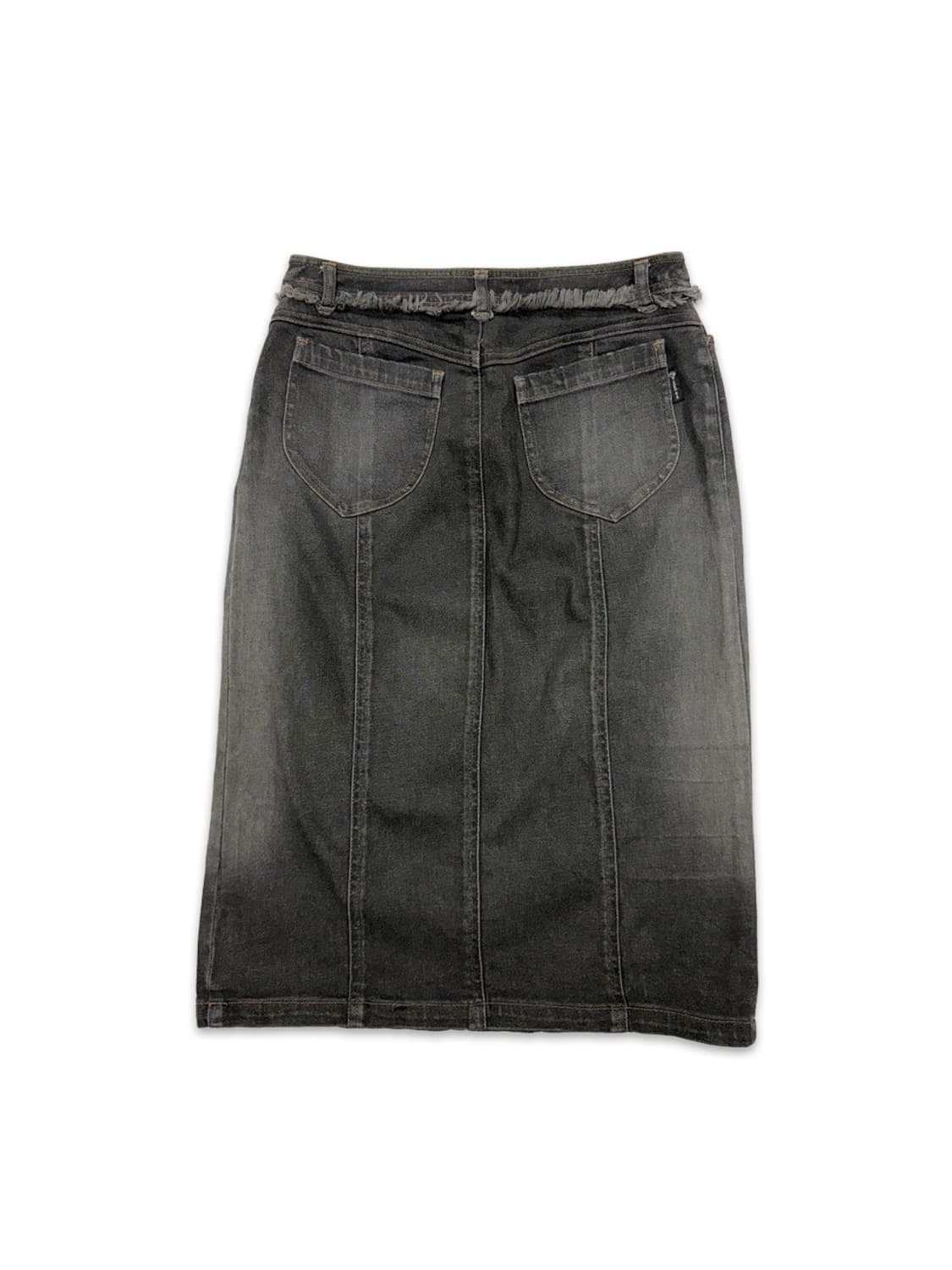 빈티지 Hiroko Bis 데님 라인 미디 스커트 상품이미지4