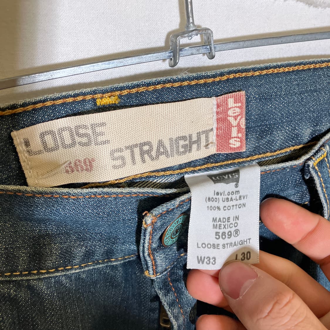 34인치)리바이스 00s 569 루즈스트레이트 데님 청바지 상품이미지4