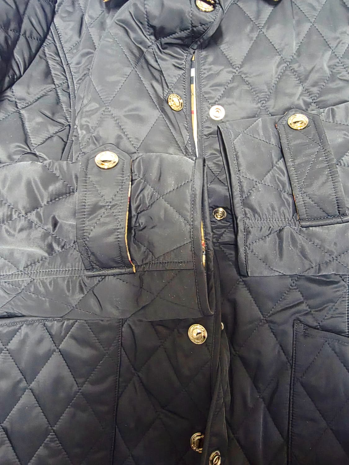 버버리  다이아몬드 퀼팅 노바체크 안감 자켓 XXL (실측55-66) 상품이미지8