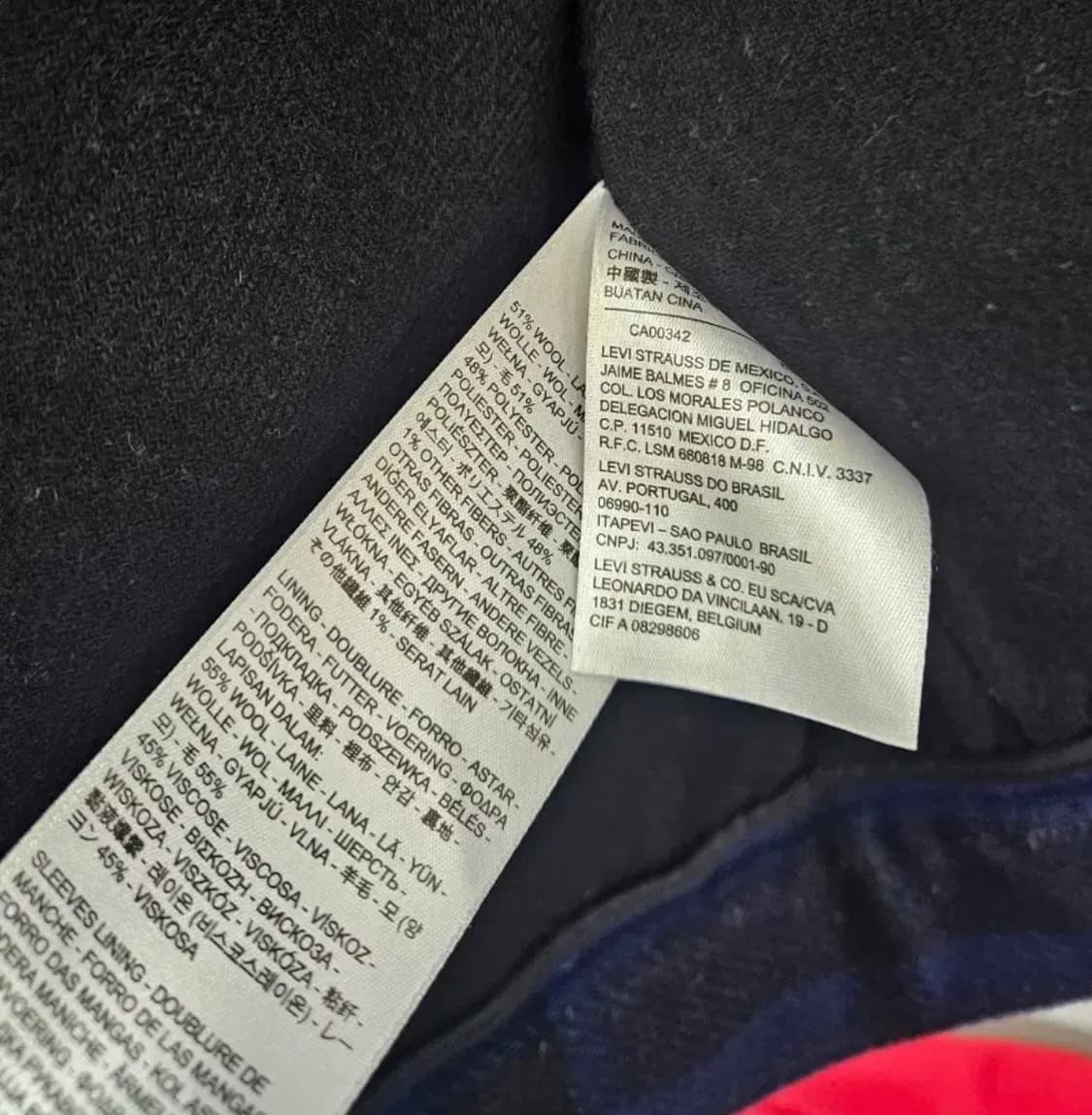 리바이스 울 체크 트러커 자켓 L 상품이미지4