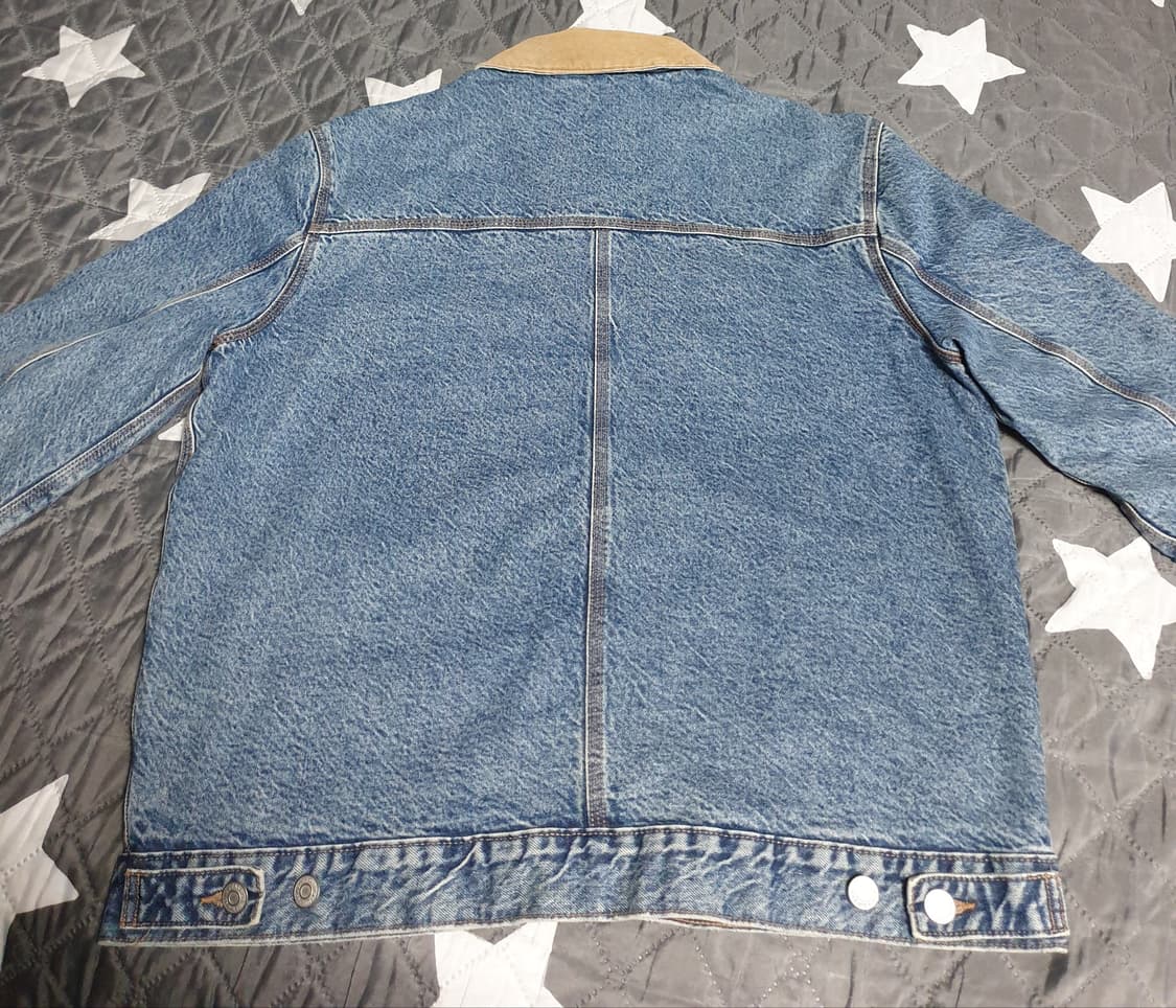 자라 블랙라벨 코듀로이 카라 빈티지 워싱 데님 워크자켓 (XL) 상품이미지3
