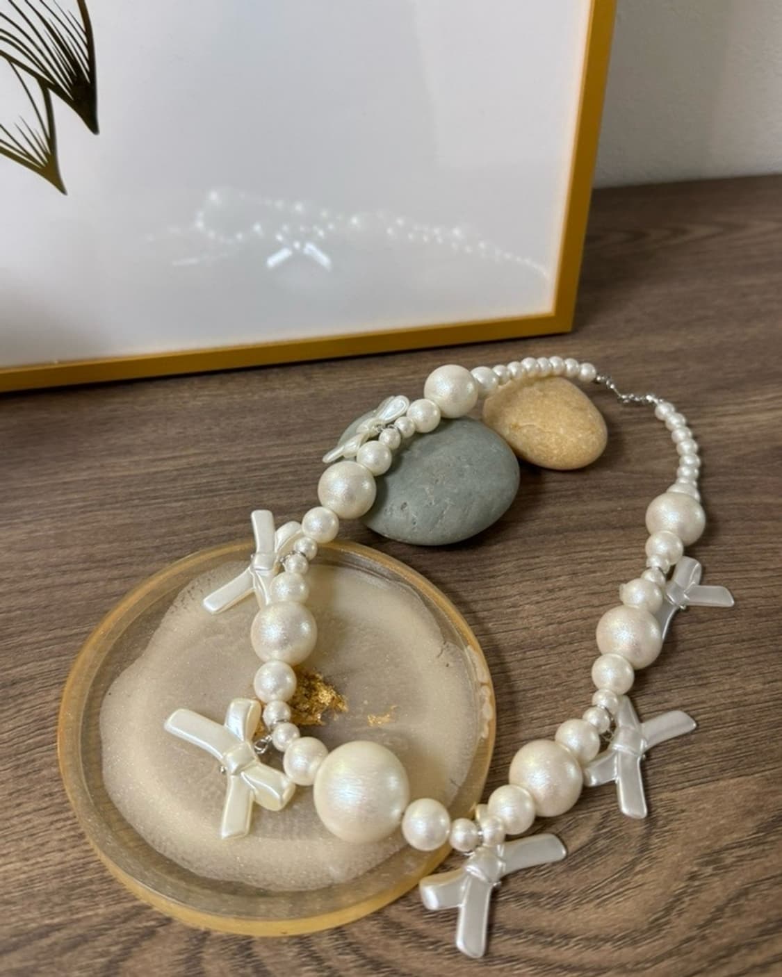 진주 리본 목걸이 상품이미지4